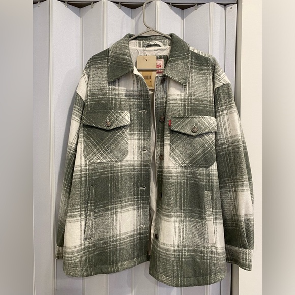 Levi’s Women’s Plaid Shirt Jacket - Picture 1 of 5